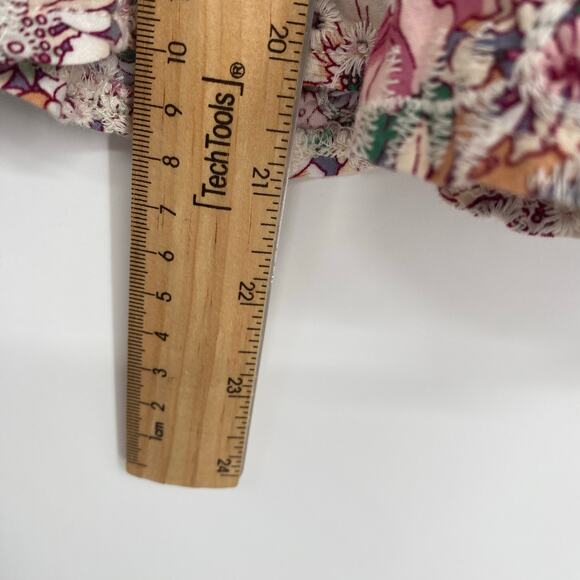 Solitaire Top Embroidered Floral Lace Eyelet Ruffle Sleeve Romantic Feminine S - Picture 6 of 7